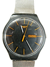 Un Superbo Orologio Swatch 2012 "DARK REBEL" SUOB704" Batteria Nuova, Scatola, Ecc Condizioni