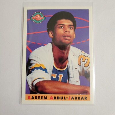 1993 Star Pics Kelloggs College Greats Postercards Kareem Abdul-Jabbar 