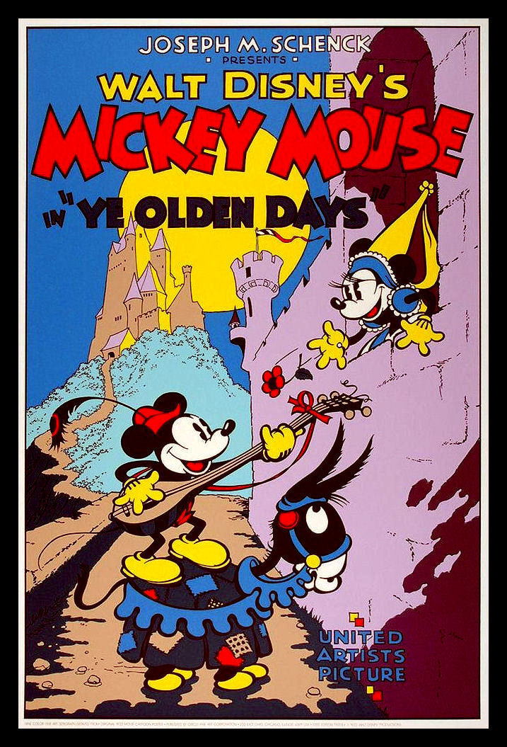 Mickey 豪華で新しい Mouse Movies Poster Ye Old Days Magnet Fridge 6x8 Large Print Canvas 【76%OFF!】