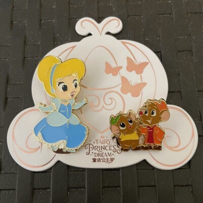 Disneyland Shanghai SDR SHDR Cinderella & Mice Fairy Princess Dream 2 Pin Set LE