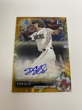 2017 Bowman Chrome Draft Drew Ellis  Gold Wave Refractor Auto /50 Phillies