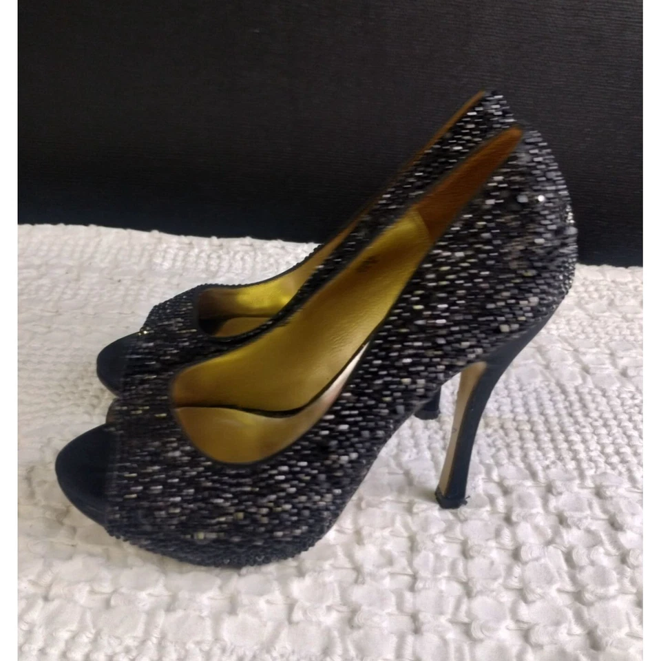 Женские черные туфли/каблуки/4 дюйма на каблуке Benjamin Adams размер 6 SKU 2701 - Изображение 3 из 4