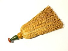 Vintage MABEL LUCIE ATTWELL Era Wicker Brush with Toadstool Painted Handle
