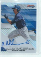 BLAKE RUTHERFORD 2017 BOWMAN'S BEST ON CARD AUTO PROSPECT REFRACTOR