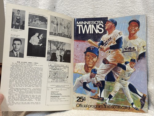 VINTAGE Minnesota Twins 1970 Program vs. Oakland A's Prog, Bob Allison Tribute! - 第 2/14 張圖片