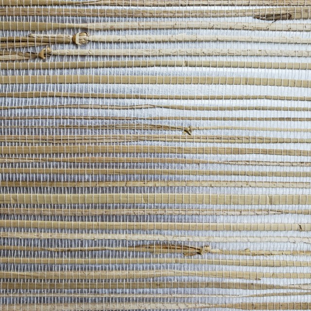 Silver Metallic Wallpaper Real Natural Grasscloth Beige grass cloth