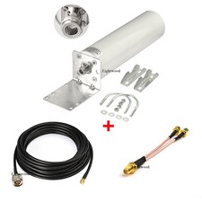 Dual SMA Male 3G 4G LTE Outdoor Fixed Bracket Wall Mount Signal Antenna