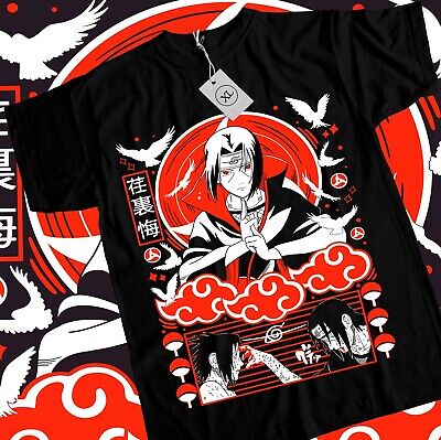 Camiseta T-Shirt Shisui Uchiha Anime Narut'o Mangá Algodão - Cinza