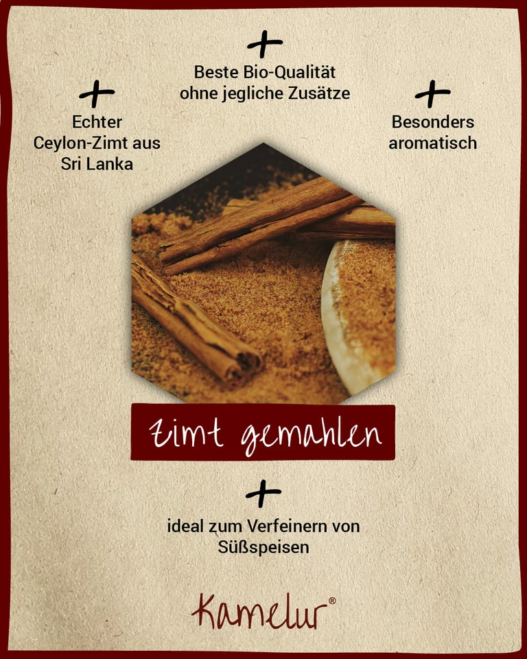 (23,45 EUR/kg) 1kg Ceylon Zimt BIO gemahlen, BIO Zimtpulver Ceylon - Bild 4 von 4