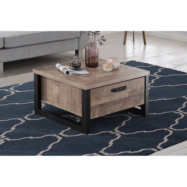 Trendteam Couchtisch Esstisch Wohnzimmertisch Tisch Eiche Tabak 80X45X80Cm-image