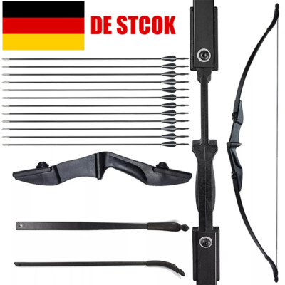57 Zoll Bogenschießen Takedown Recurve Bogen RH/LH und Ziel Pfeil für Beginner