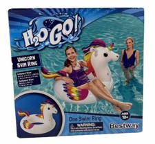 Bestway H2O Go Big Ride-On Unicorn Float Swimming Pool Inflatable Float Pool Fun