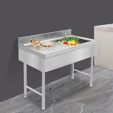 Freestanding Stainless Steel Sink Commercial Restaurant Sink Outdoor Sink