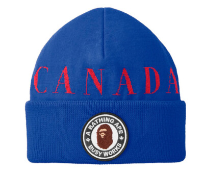 AUTHENTIC A BATHING APE BAPE x CANADA GOOSE x CONCEPTS KNIT CAP