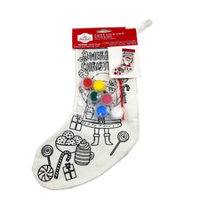 Holiday Time Paint Your Own Christmas Stocking Kit Santa Claus Holiday Fun 3
