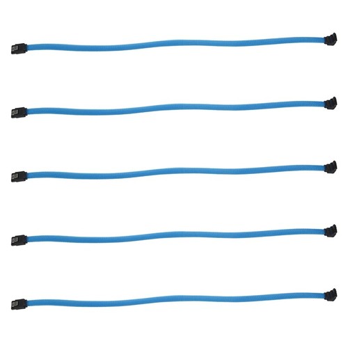 Câble SATA III 6Gb/s Coudé 0,50m - Bleu - Pour Disque Dur HDD/SSD, Lecteur DVD