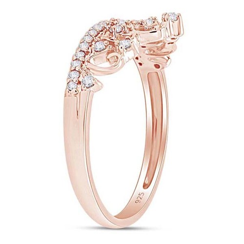 Round Cut White Cubic Zirconia Princess Crown Ring In Sterling Silver $199.95 - Picture 4 of 15
