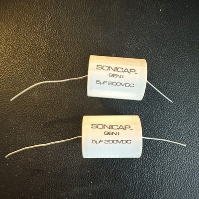 Pair Sonicap Gen I 5uf 200vdc Used