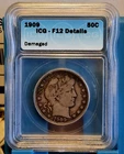 1909 (P) Barber Half Dollar ICG F 12 - Nice Original