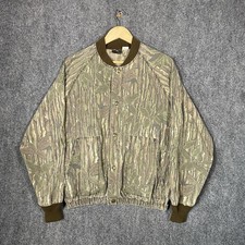 Vintage Liberty Realtree Camo Jacket Mens Large Fits Medium Button Bomber 90s