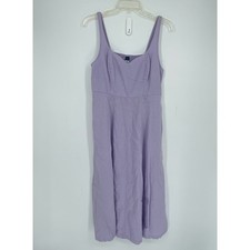 Old Navy Women's Lavender Smocked Fit & Flare Linen Blend Midi Dress  Size S