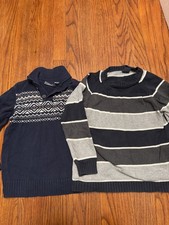 Boys Small S 5 6 7 Lot Of 2. Sweaters Blue Gray Black Gap Children s Place
