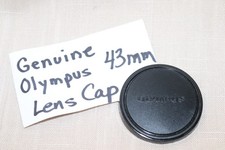 Orig OLYMPUS FRONT LENS CAP For/43mm Filter Size, Push/Slip-On Plastic Near MINT