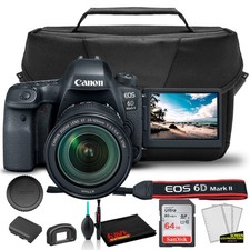 Canon 6D Mark II Camera W/ 24-105mm 3.5-5.6 Lens  Bag  Sandisk 64GB
