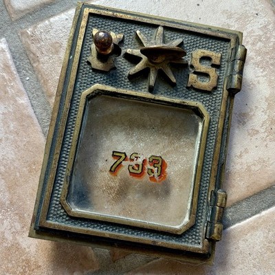 Antique Brass U.S. Post Office Box Door Latch 743 Old West Rustic