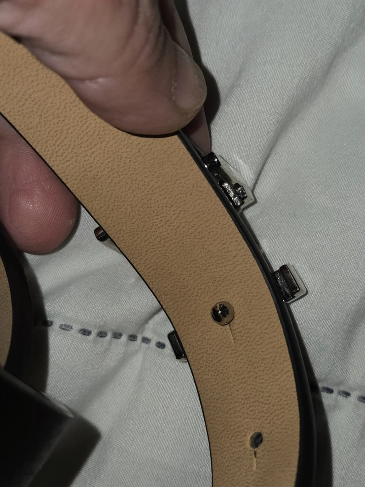 Tommy Hilfiger Mujer Cinturón Negro Metálico Talla LG H Monograma 3D XL Foto 3 de 4