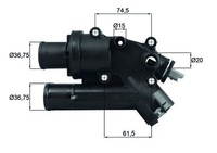 Thermostat KüHlmittel Mahle TH 46 83 FüR Ford Fiat CitroËN Peugeot Rover C5 607