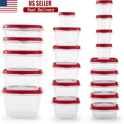 Durable BPA Free Food Storage Containers W/ Vented Lids Easy-Find Design New