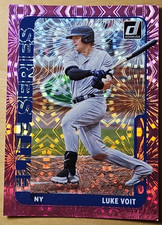 2021 Donruss Elite Series Luke Voit #ES7 Pink Fireworks New York Yankees Card