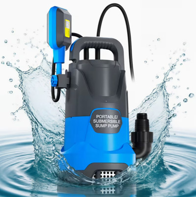 1HP Submersible Sump Pump 4500 GPH - Portable Water Transfer Utility Pump