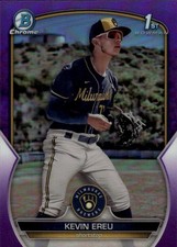 2023 Bowman Chrome #BCP-229 Kevin Ereu Purple Refractor /250 1st RC