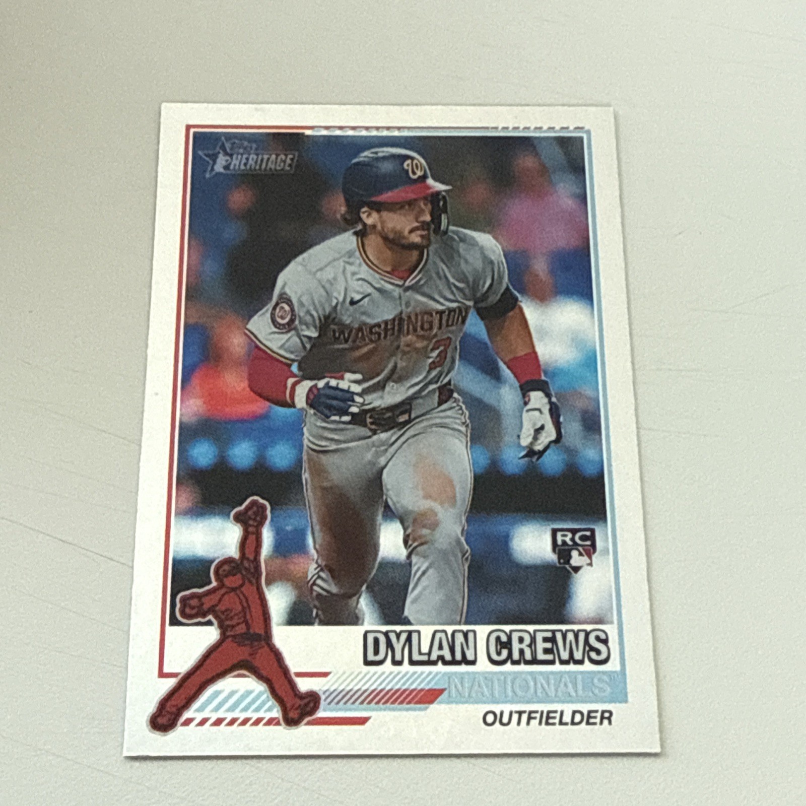 2025 Topps Heritage DYLAN CREWS RC 1976 Redefined Washington Nationals #76R-12