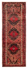 Vintage Hand-knotted Runner Rug 3'7" x 10'2" Traditional Oriental Wool Carpet
