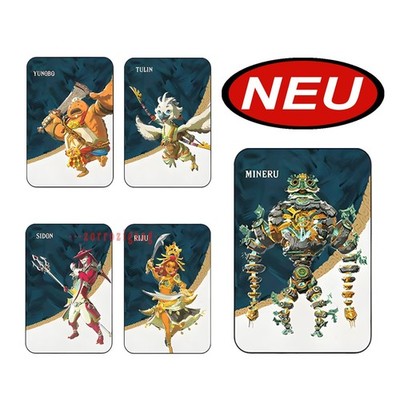 Zelda Amiibo Karten - Mineru Tulin Sidon Tulin Riju Yunobo - NEU [2026]