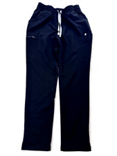 FIGS Women's Yola Slim Scrub Pants Solid Black M Tall Cargo W20SW2031T