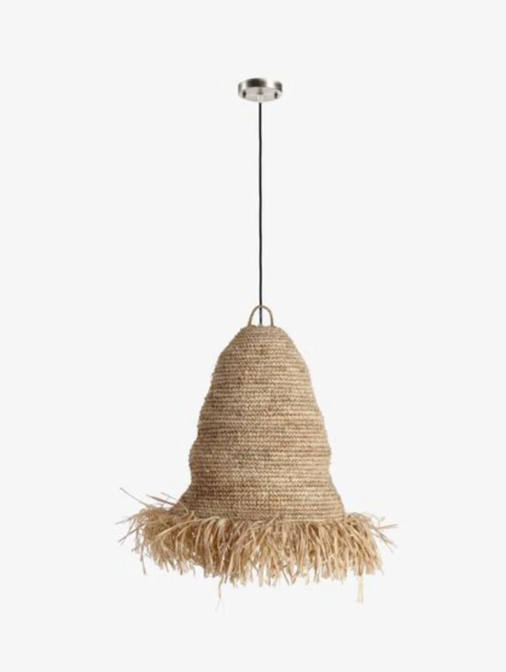 Boho Style Natural Raffia Ceiling Lamp Handwoven Pendant Light E27 60W - Image 2 of 4