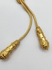 Vintage Artistic Greek Finial Hercules Knot Tassel Gold Plate Necklace — photo 2