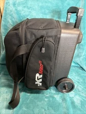 KR Select Single 11 Ball Bowling Bag Black Wheeled Rolling Extendable Handle PBA