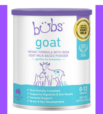 SEALED! Bubs Goat Milk Infant Formula w/ Iron 20oz BB 10/2027