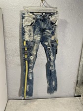 evolution in design jeans Distresses Strapped Bleached Cargo PocketSize 12 Kids