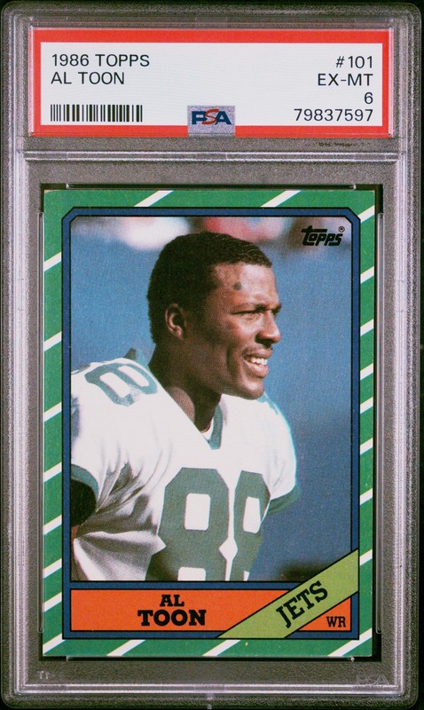 1986 TOPPS #101 AL TOON ROOKIE RC PSA 6