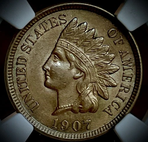 1907 INDIAN HEAD PENNY MS 62 NGC CERTIFIED