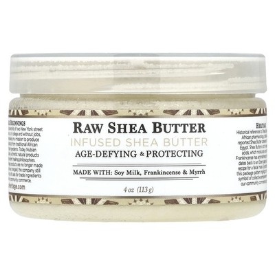 Nubian Heritage Raw Shea Butter Infused Shea Butter 4 oz 113 g B Corp,