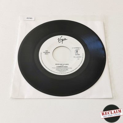 common sense - never give up 7'' vinyl record VG+