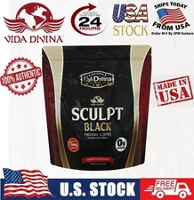 Vida Divina COFFEE - Sculpt Black- Instant Coffee- 30 Sachets - New & Sealed ! ⚡