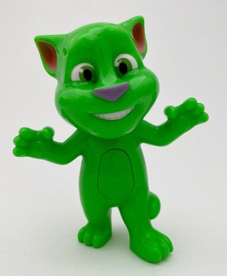 2010 Talking Tom Neon Green Kitten Cat McDonalds Toy Figure Cake Topper